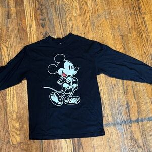 Disney Black Long Sleeve Mickey Mouse Tee